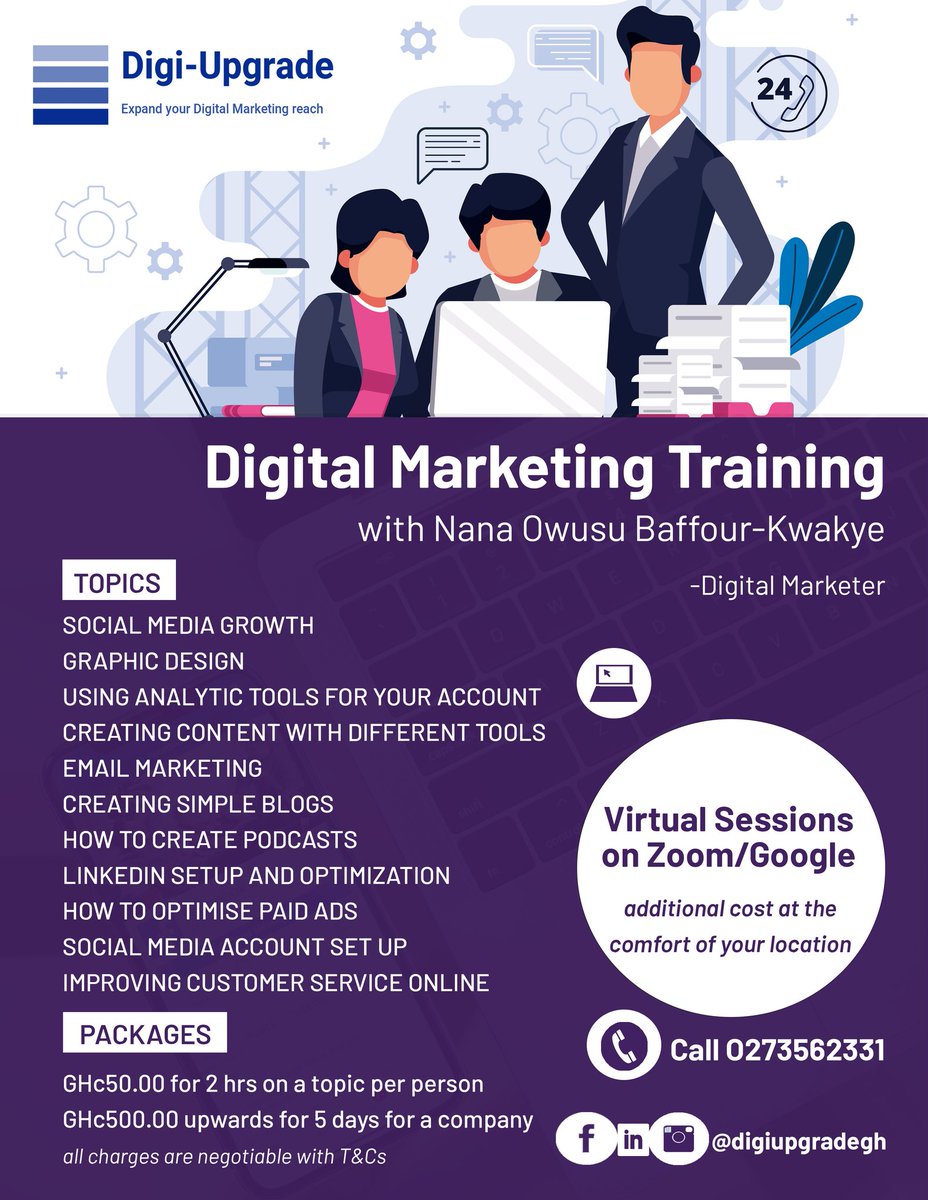nana_ba4_'s tweet photo. Nana @thenanaaba I organize Digital Marketing Training at affordable costs for companies and Individuals. Please help me push my new offers.
I also offer Any Digital Marketing service as well needed by individuals, brands or businesses 🔥🙏... #DigitalMarketer #DigiUpgrade https://t.co/6UuKVdnw4N