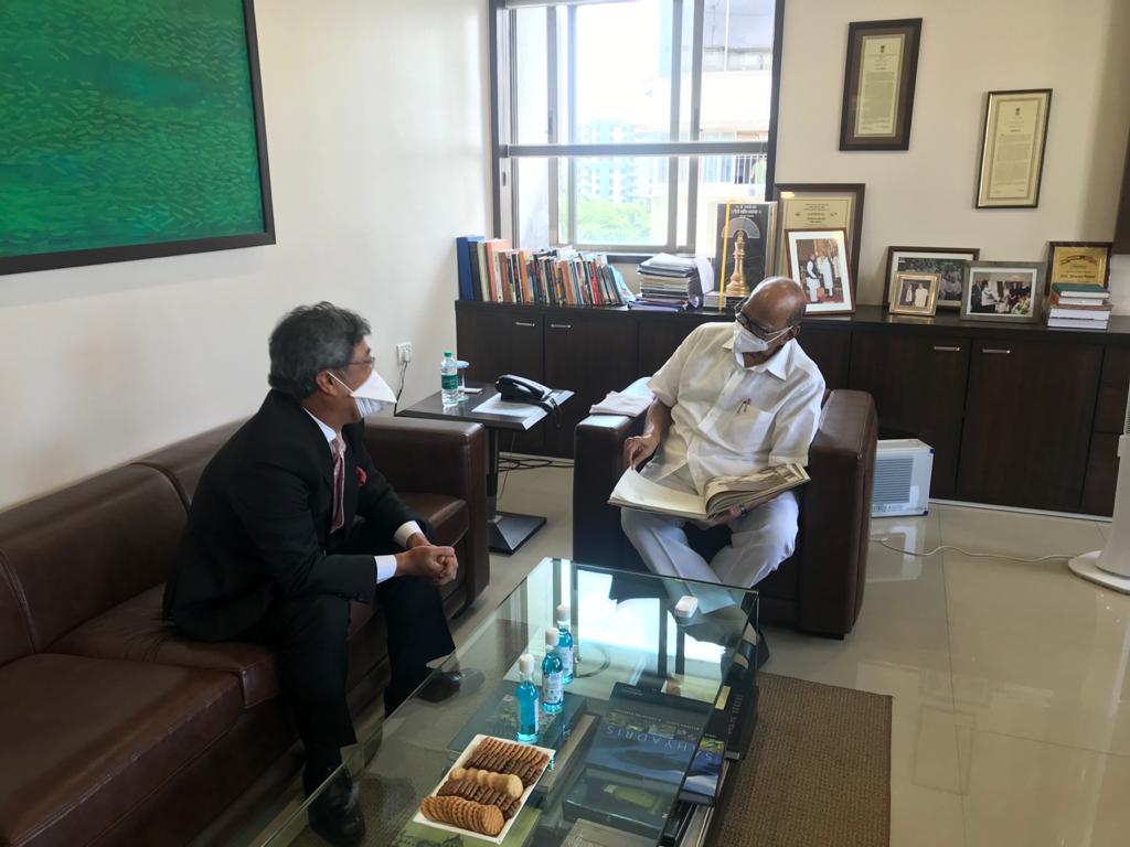 Feeling honoured for the opportunity to welcome the Consul - General of Japan Mr. Michio Harada. During his visit to my office, Mr. Harada emphasized the need of expanding bilateral relations between India and Japan, especially strengthening relations with Mumbai &amp; Maharashtra.