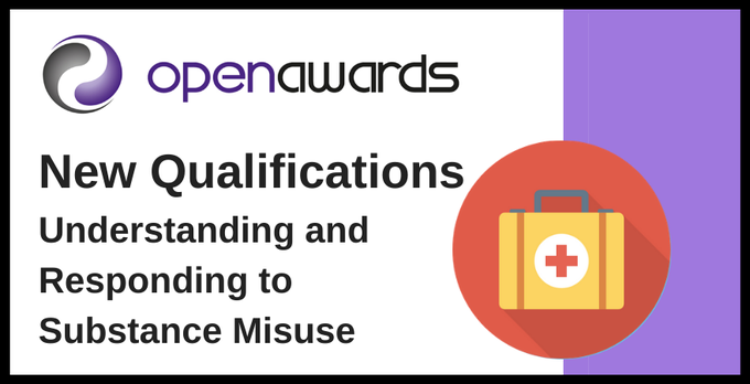 openawards's tweet photo. ***New Qualification***
Our latest qualification Understanding and Responding to Substance Misuse is available for provision now
Click the link below for information
https://t.co/mli8xosQ8J
#NewQualification #OpenAwards #ChangingLivesThroughLearning https://t.co/5SIWHi3PCi