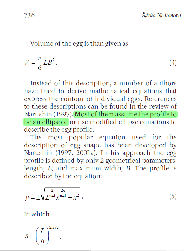 But what is the accurate description of an Ostrich's egg?A paper published in mathematics, describes the egg of an ostrich to be a blunt-irregular shaped ellipsoid, thus almost perfectly matching to the shape of the Earth. https://pdfs.semanticscholar.org/4d53/6e23667530646f22e4e658cd020271550033.pdf
