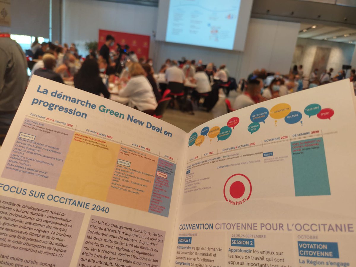 Apres la <a href="/Conv_Citoyenne/">Convention Citoyenne pour le Climat</a> #climat au niveau national, s'ouvre aujourd'hui la première convention citoyenne régionale en <a href="/Occitanie/">Région Occitanie</a> pour faire du plan de relance de la région un véritable #greenewdeal avec et pour les citoyens #conventioncitoyenneoccitanie