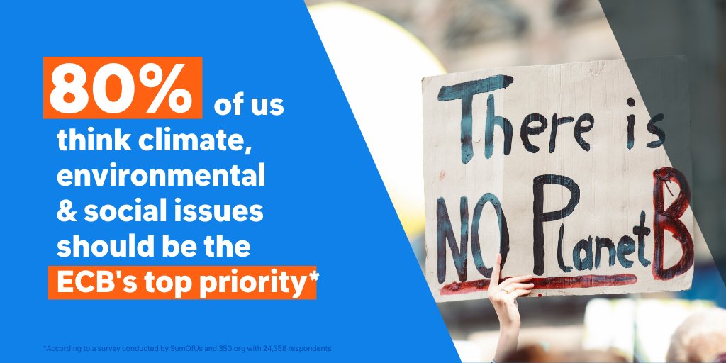 ReclaimFinance's tweet image. More than 24,000 #Europeans responded to a survey on the @ecb strategy review👉reclaimfinance.org/site/en/2020/0…

Spoiler alert: they overwhelmingly want it to stop supporting #polluters and make #climate and social issues its highest priority. 

#ECBlistens with @SumOfUs and @350Europe.