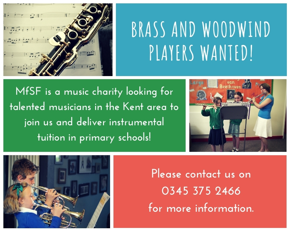MusicforSchls's tweet photo. BRASS AND WOODWIND PLAYERS WANTED!

MfSF is a music charity looking for musicians in Leeds to join us and deliver instrumental tuition in primary schools.

Could you be our next super teacher?

#Leeds #teachersinleeds #Brass #Woodwind #teaching #musician #schools https://t.co/KIQHh439kg