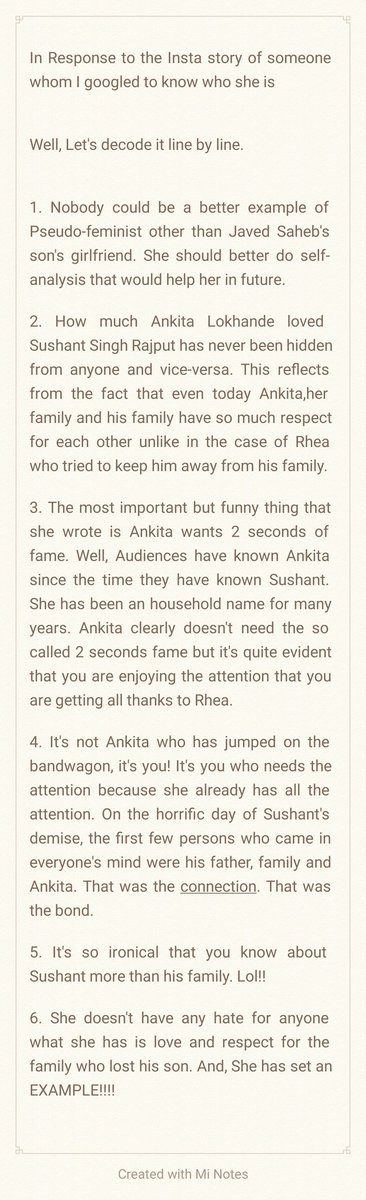 shprdn's tweet photo. @anky1912 you are a woman of substance.Don't let fake feminists rule over your mind. You've set an example in this society. #WarriorsRoar4SSR, @shwetasinghkirt and family is with you. Stay strong 🙏🏻❤️
#farhanakhtar #ShibaniDandekar #KanganaRanaut #JusticeForSSR #GodIsWithUs #SSR https://t.co/d7MfqmSziG