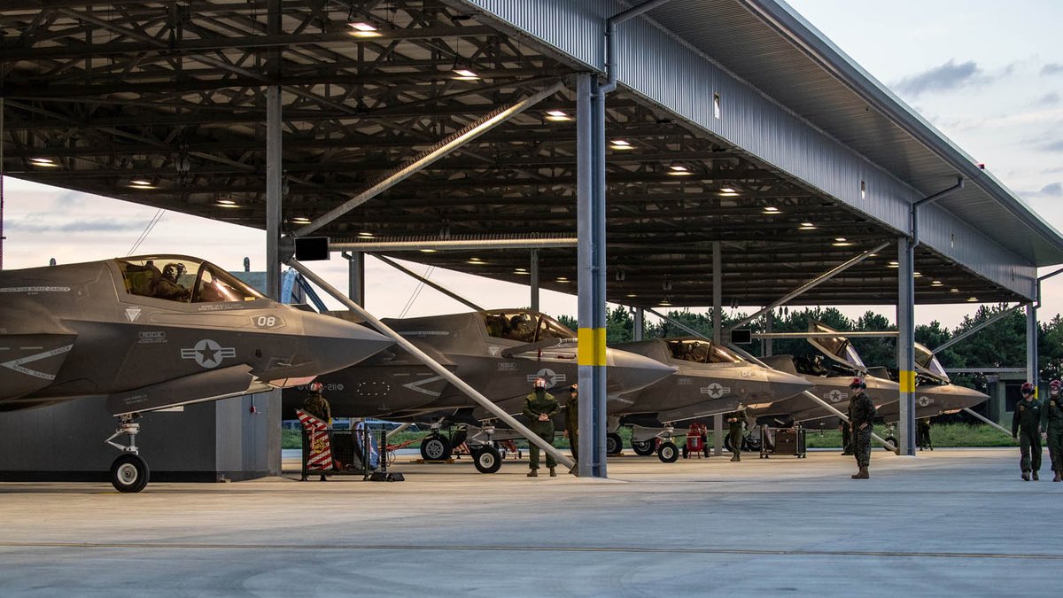 US F-35B fighter jets at RAF Marham