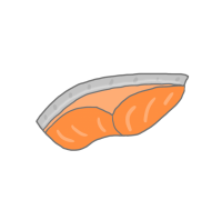 素材ラボ 新作イラスト シャケ 高画質版dlはこちら T Co Uflcvrrano 投稿者 ソーダ好きさん シャケのイラストです アイコン ワンポイント 鮭 食べ物 サーモン しゃけ シャケ 切り身 魚 T Co Fjosauxjfa