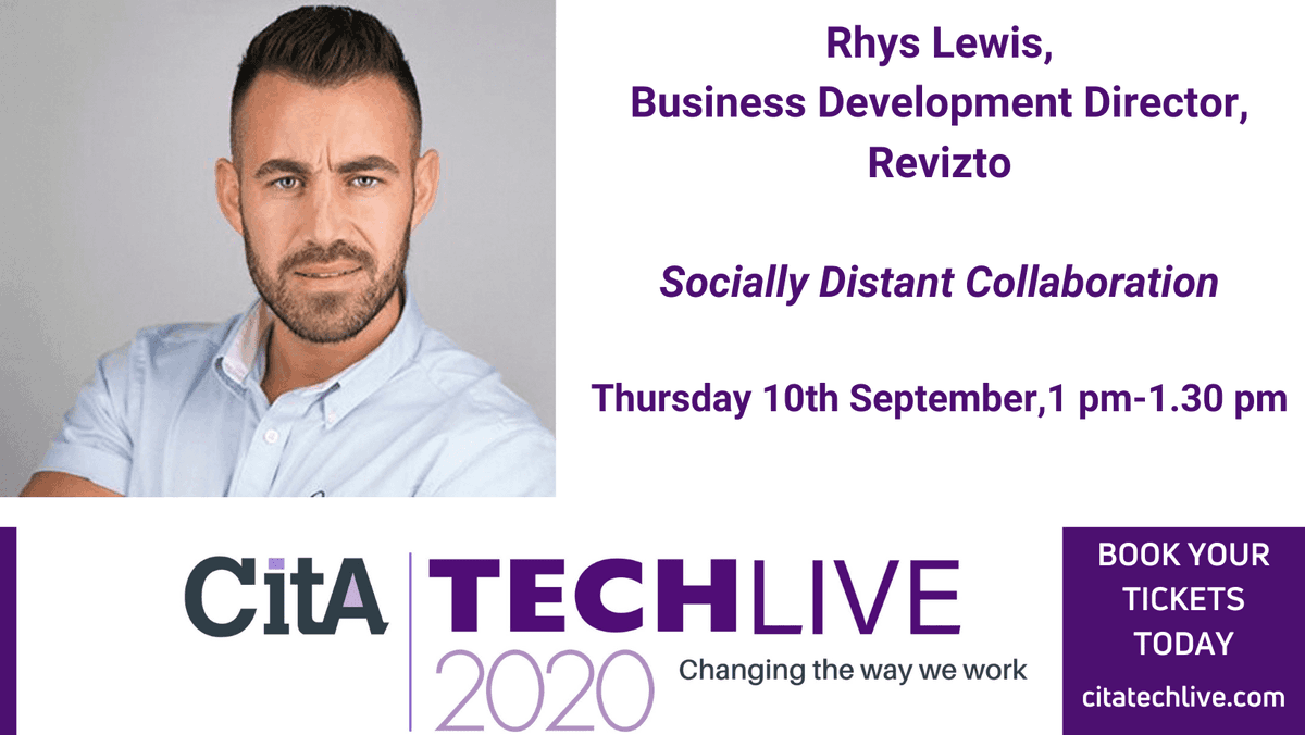 CITA_Ltd's tweet photo. Still places available to the #CitATechLive #SponsorsWeek - FREE Demos
Today we'll have @REVIZTO Rhys Lewis talking about 'Distant Collaboration'
Make sure to book your place and learn new ways to to business.
https://t.co/714UK751QC https://t.co/zBSBZ9SvAK