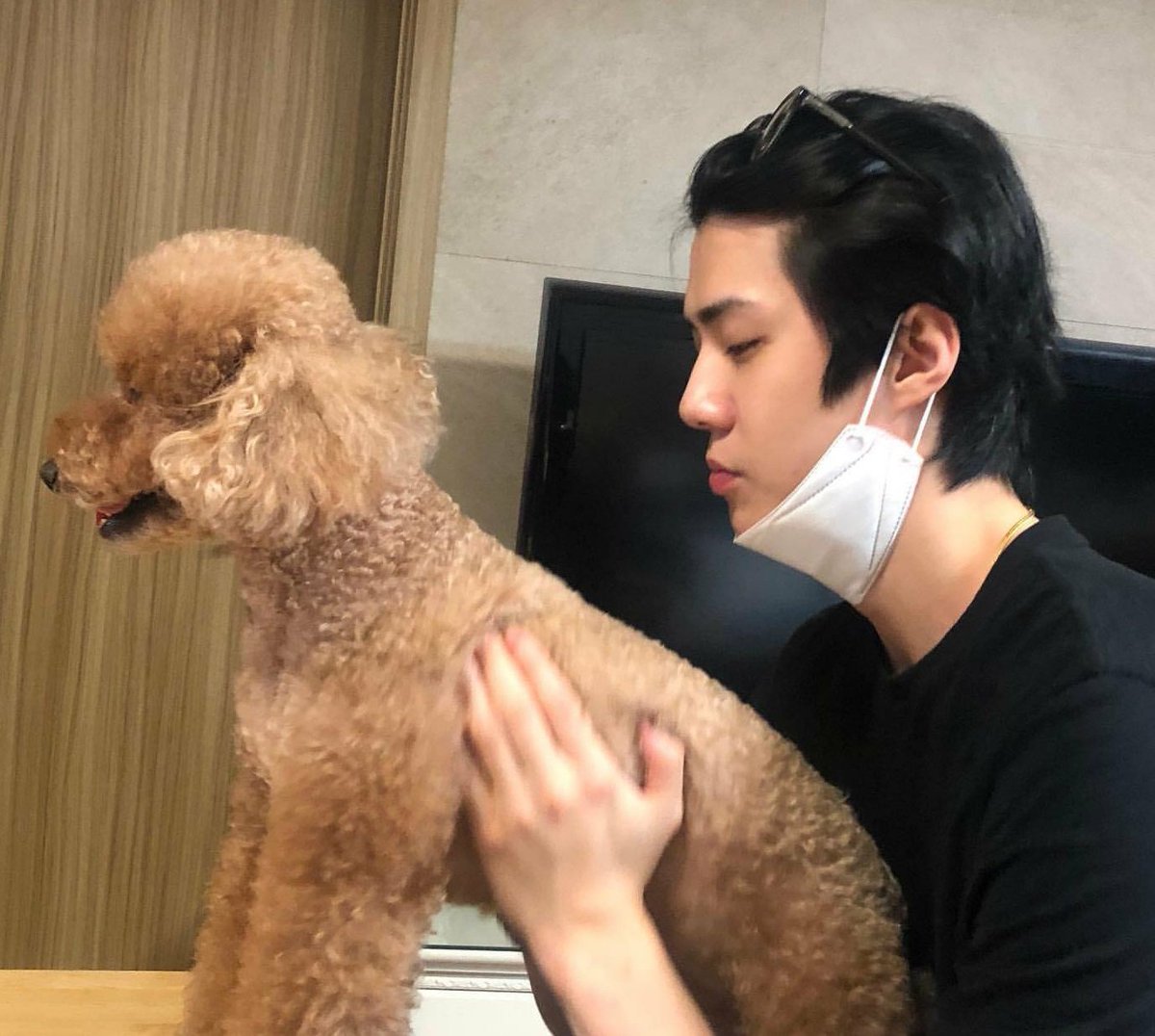 weavreh's tweet photo. sehun wearing his glasses like that is so hot https://t.co/kz5optA3dL