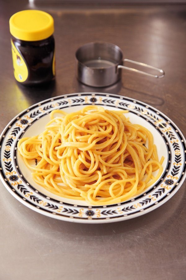 Nigella_Lawson's tweet photo. So many of you know and love this already, and the rest of you are probably horrified by it: #RecipeOfTheDay is Spaghetti with Marmite.  (Australians may obviously use vegemite.) And Italians, don’t shout at me: this comes via the great Anna del Conte! https://t.co/rFh6wFLlqG https://t.co/R7OLyn07VW