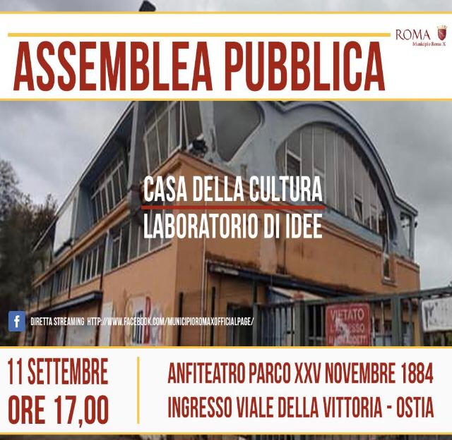 AssoMentre's tweet photo. La #cultura è un asset fondamentale per qualsiasi territorio, ancora di più per #Roma e per il #MunicipioX.
Domani si svolge un'assemblea pubblica molto importante per il processo partecipativo. https://t.co/7gRHidJahz