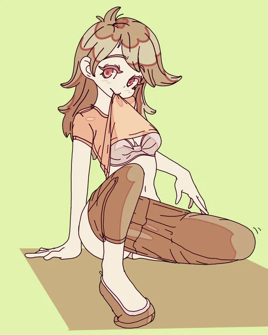 女の人です(過去の絵です)。観ていただきまして、ありがとうございます!??️←話は変わりますが、この動物等のイラストは可愛くて好きですね✨ 