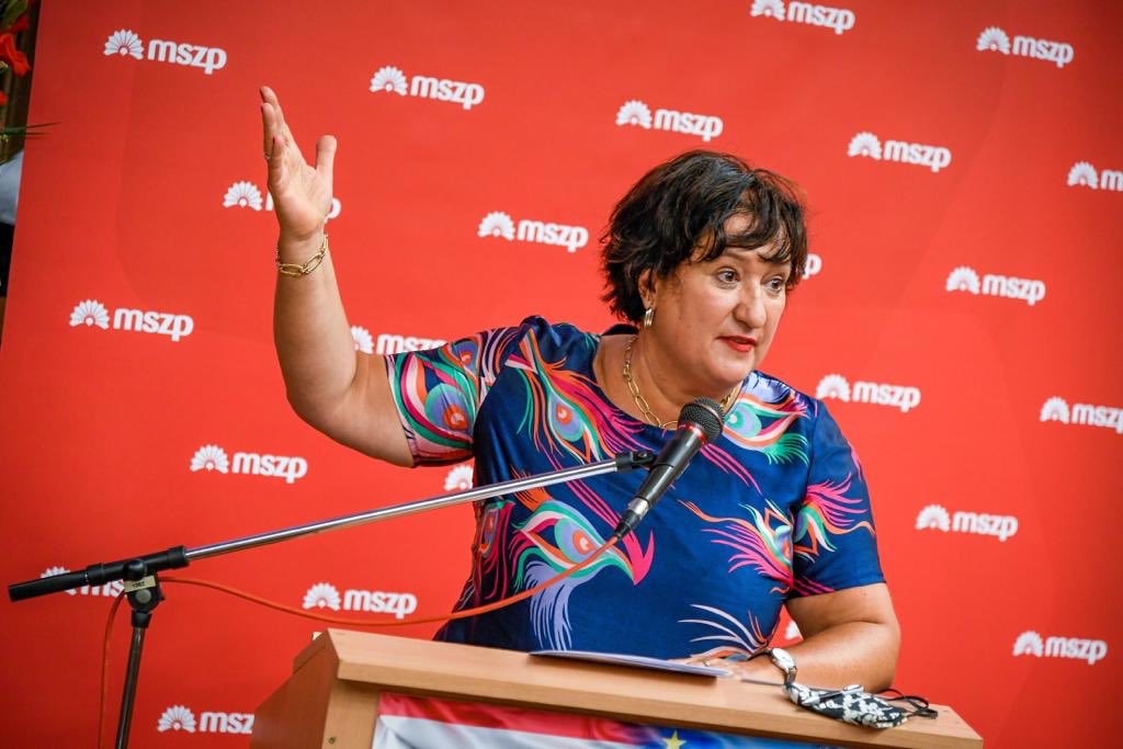PES_Women's tweet photo. Congratulations @zgurmai_EN for having been re-elected president of @mszptweet women’s organisation Nõtagozata 🌹We wish all your members strength to uphold the fight for gender equality &amp; women’s rights in #Hungary 🇭🇺 https://t.co/evzkHWOO1v