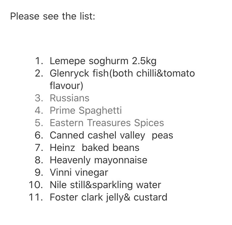 The_Cookoff's tweet image. With their locally manufactured products, @kamosoafrica will be sponsoring the menu. Participants will make a budget meal from the below ingredients