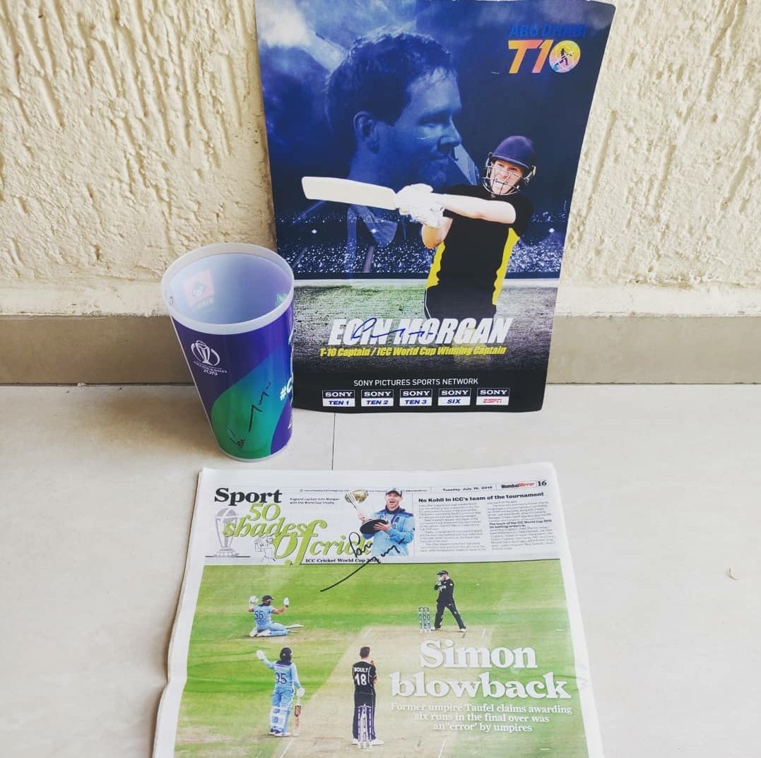 Happy birthday Eoin Morgan! 

My collection of autographed merchandise      