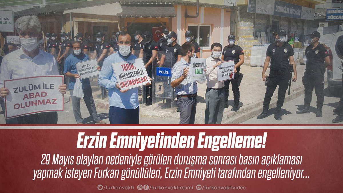 MedyaFurkan's tweet photo. ErzinEmniyetinden Engelleme

29 Mayıs olayları nedeniyle görülen duruşma sonrası basın açıklaması yapmak isteyen Furkan Gönüllüleri, Erzin Emniyeti tarafından engelleniyor...

ErzinEmniyetinden Engelleme https://t.co/xF12wWmUfO