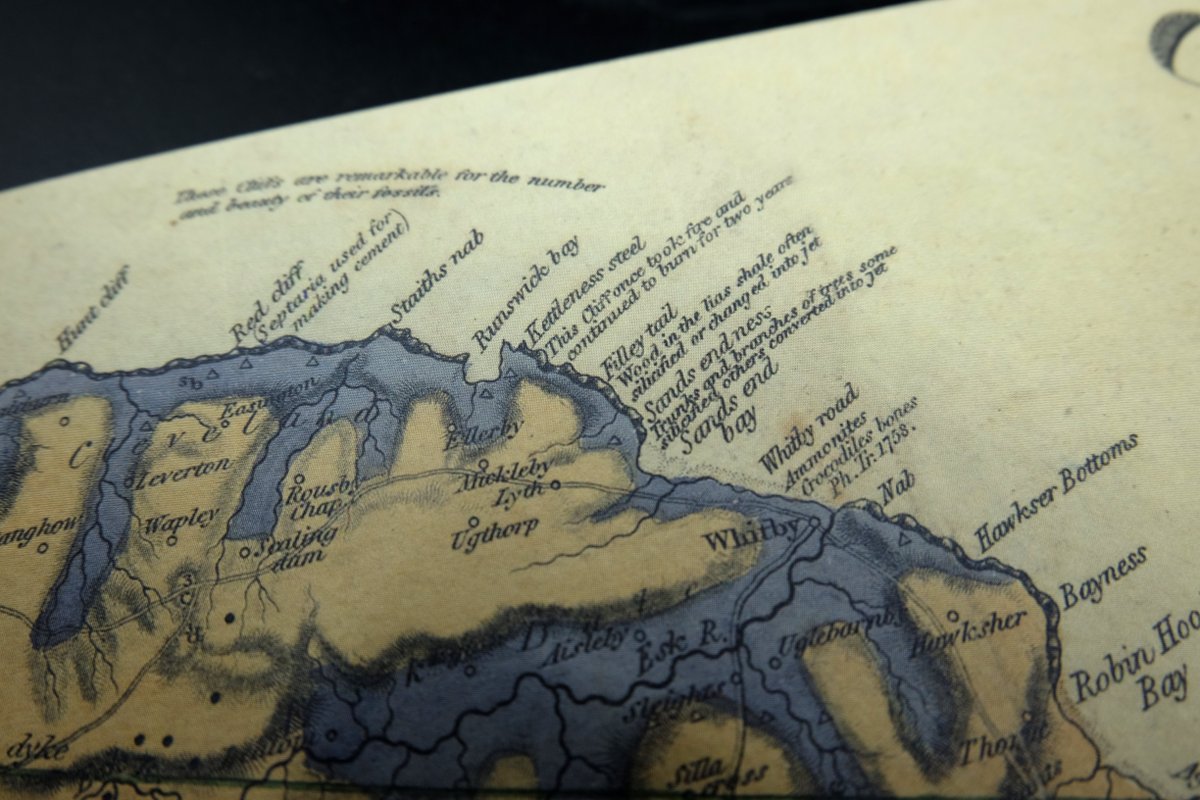 geologyshop's tweet photo. The 1820 'Greenough's map' is a collaborative geological map collated by George Bellas Greenough; the 1st president of the @geolsoc. Greenough added annotations from his travels around England & Wales. Which interesting ones can you spot?! @BritGeoSurvey #GeologicalMap https://t.co/9wCO03ul54