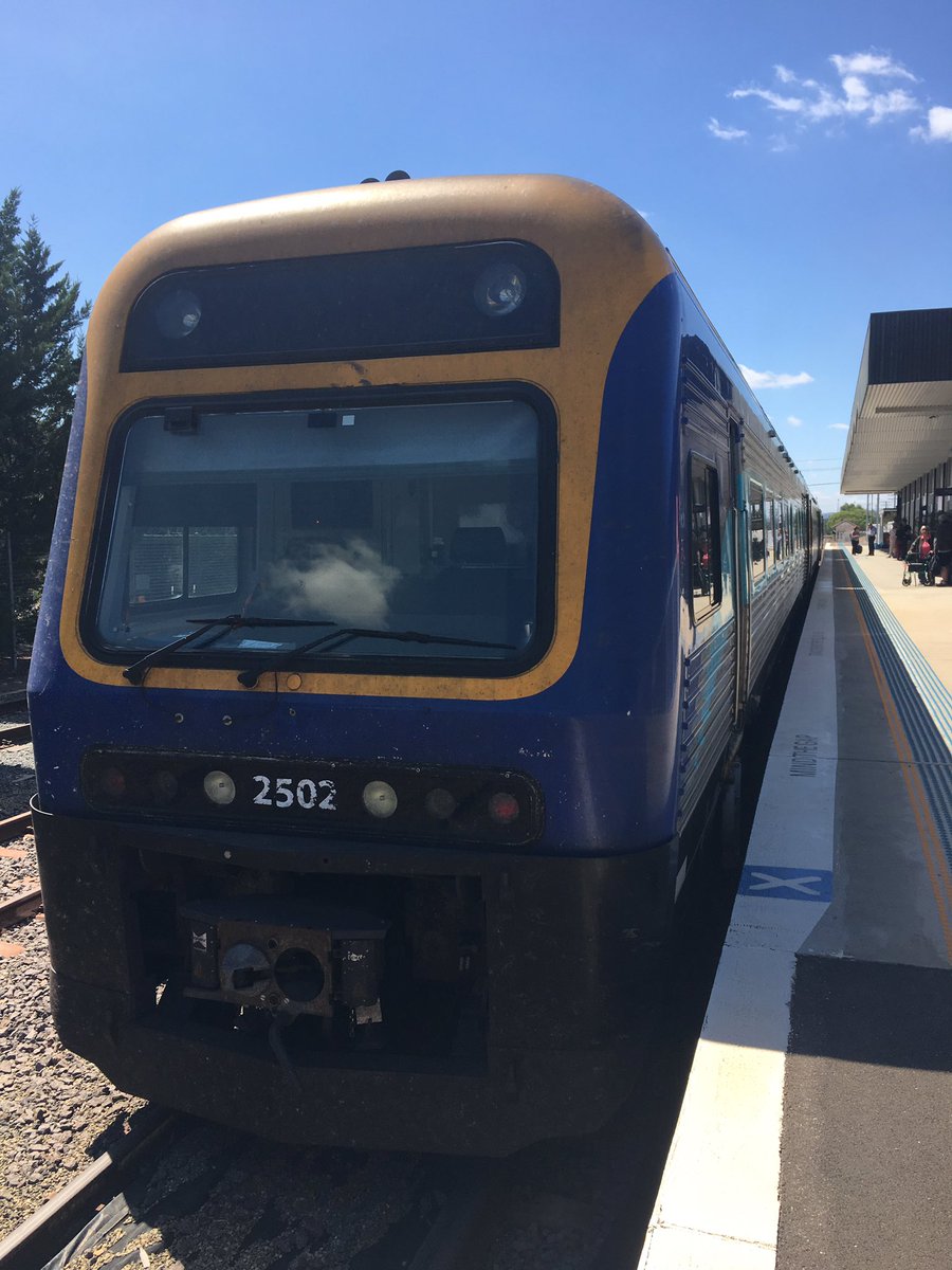 Yes, it’s a 3-car DMU, like a 158 with an Intercity 70 internal layout sedately cruising down windy lines between places. Due to my schedule & poor quality infra it’s the only time I’ve been able to take a train between Melbourne, Canberra or Sydney & this was my 2nd visit to 