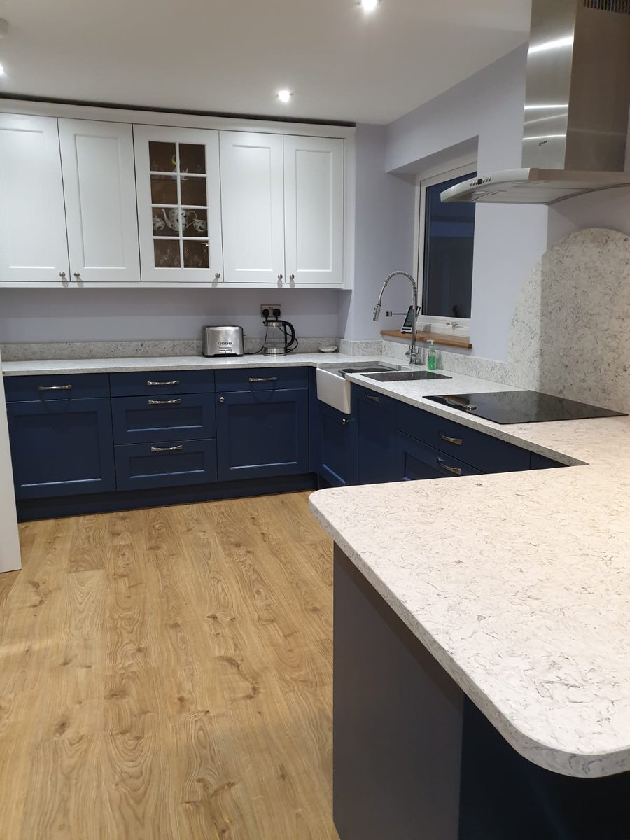 Cpsadam1Connect's tweet photo. @Masterclasskitc  Beautiful Ashbourne Windsor Blue and White. Designed and Supplied by @Cpsadam1Connect. Worktops supplied and fitted by @morrisgranite. https://t.co/xHiKqQPtti
