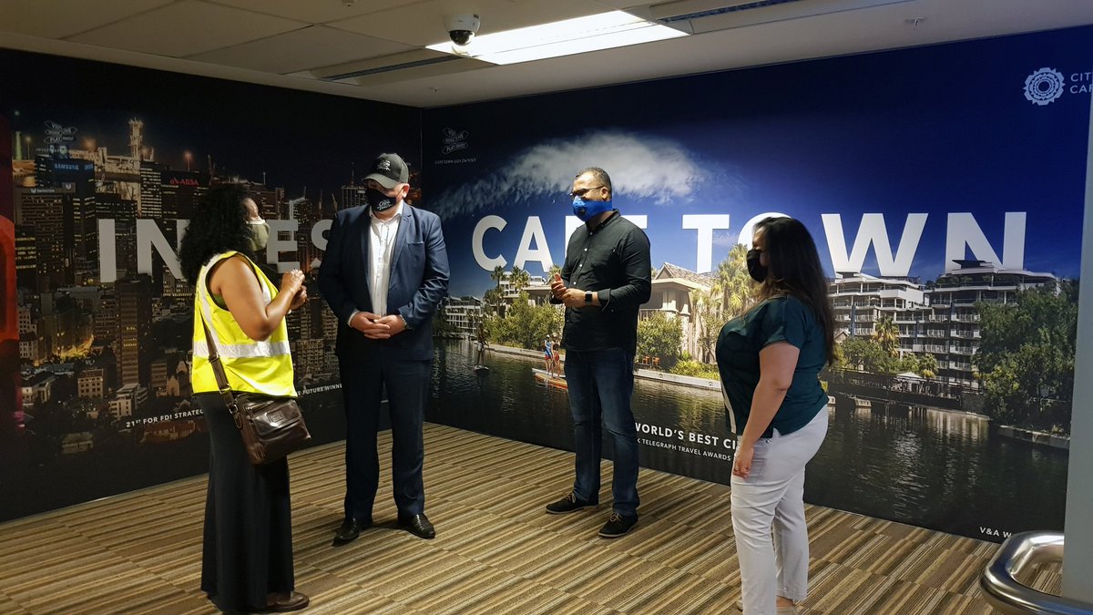 VosJames's tweet photo. Unveiling the Destination Marketing branding at the Cape Town International Airport to Welcome our visitors and locals. We are heavily reliant on the tourism economy for jobs and investment. #LoveCapeTown #ForTheLoveOfCapeTown @CityofCT @CapeTownTourism @capetownint https://t.co/eZt4oJdk2A