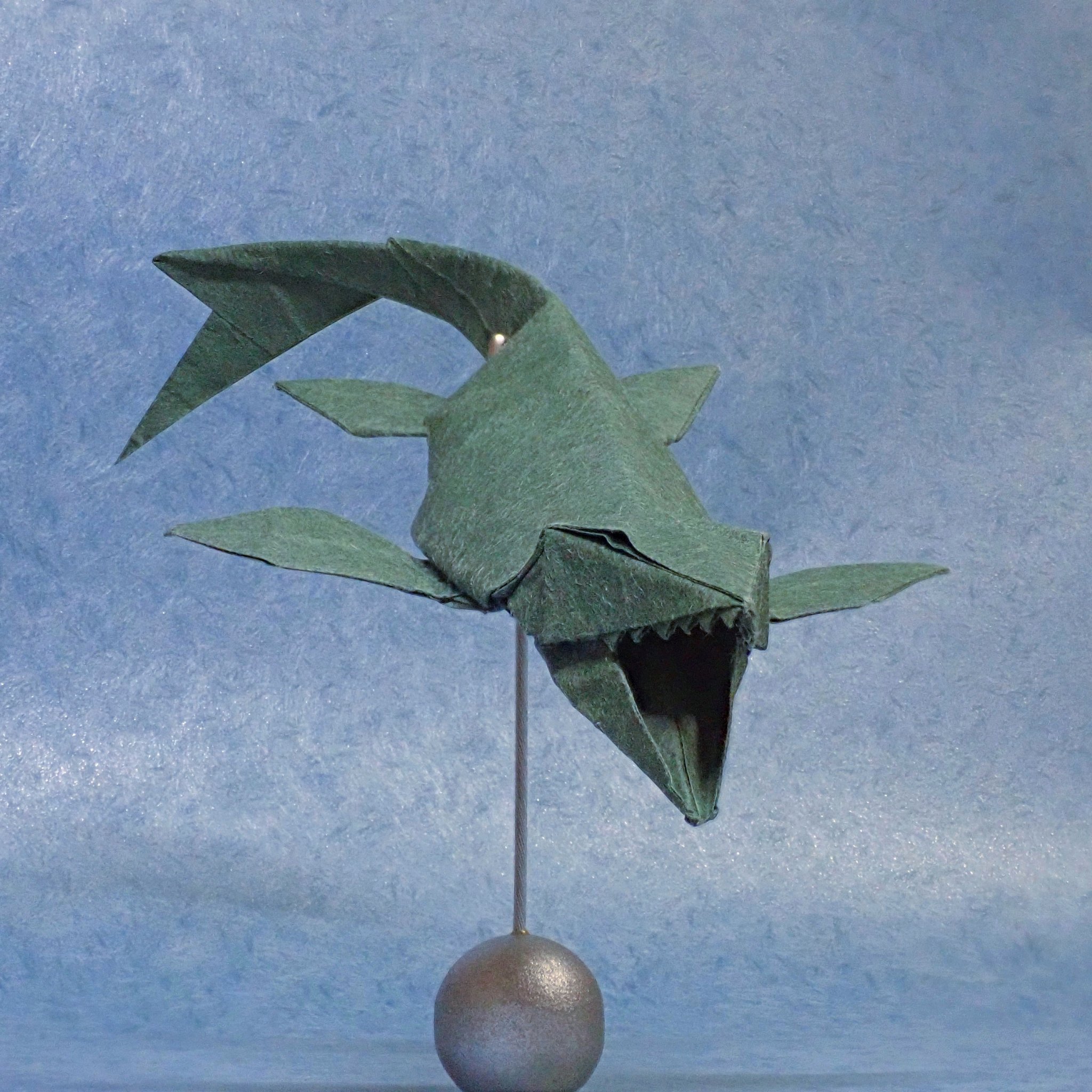 Takagi モササウルス Mosasaurus 2 0 創作 私 用紙 40 40cm 染和紙 折り紙作品 Origami