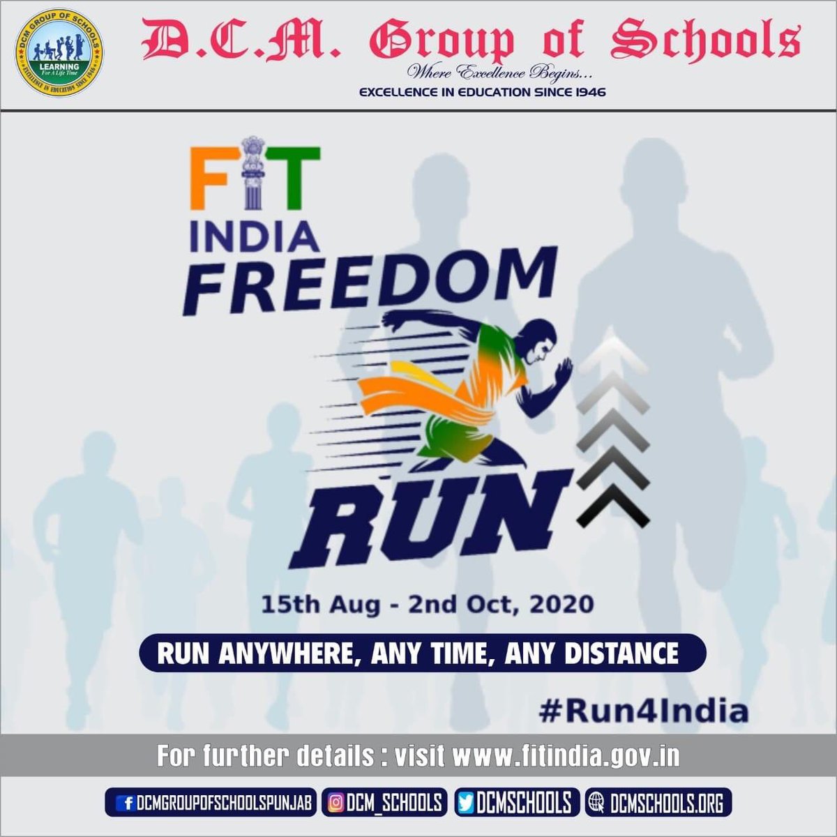 The Fitter you are , The Fitter is India....Take oath for FIT INDIA 🇮🇳
#RunForFitness #RunForIndia #FitIndia🇮🇳 #FreedomRun #RunAnywhere #AnyDistance #AnyTime #MissionFitIndia