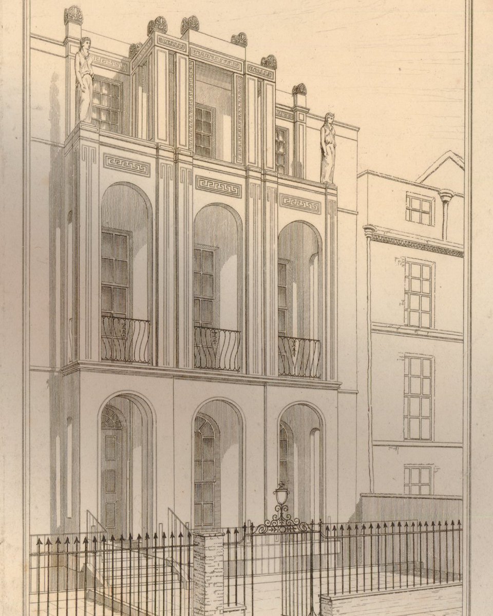 Architect Sir John Soane, founder of @SoaneMuseum, was born #onthisday in 1753. 

His house – shown in this early 19th-century print – now holds his collection which you can visit for free from 1 October. Find out more here: ow.ly/ksxL30r5jMB #CollectionsUnited