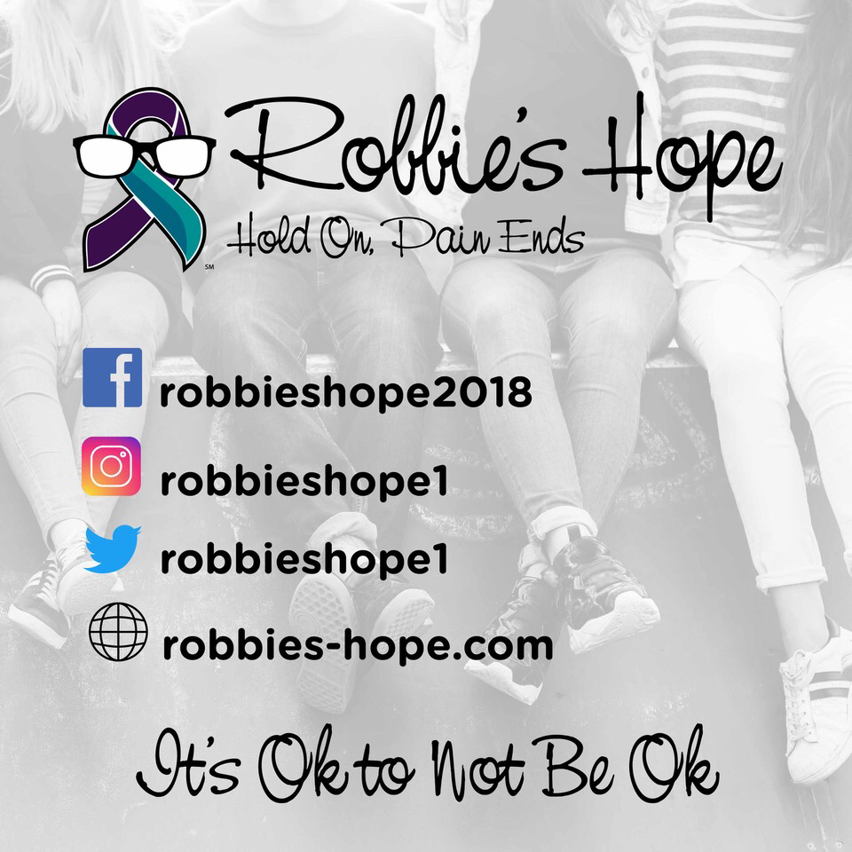 RobbiesHope1's tweet image. Check in with your friends and family and remember that It’s Ok to Not Be Ok. 

We miss you Robbie

#robbieshope #holdonpainends #itsoktonotbeok #estabiennoestarbien #mentalhealth #saludmental #suicideprevention #prevenciondelsuicido #teendepression #depresiónadolescente