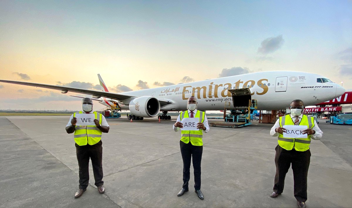 emirates's tweet photo. Emirates has returned to 7 African gateways (Abidjan, Abuja, Accra, Conakry, Dakar, Lagos &amp; Lusaka) in the last 7 days, restoring vital passenger connectivity between Africa and the rest of the world via @DXB.

#FlyEmiratesFlyBetter #Above_The_Clouds https://t.co/aMrEtuujUr