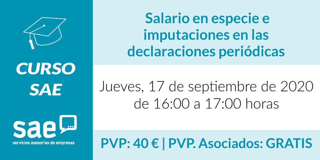 ¿Qué es exactamente una retribución en especie? En esta sesión vamos a repasar los aspectos más importantes de este tipo de retribución y que criterios debemos tener en cuenta a la hora de aplicarlo.  
bit.ly/351hzJb