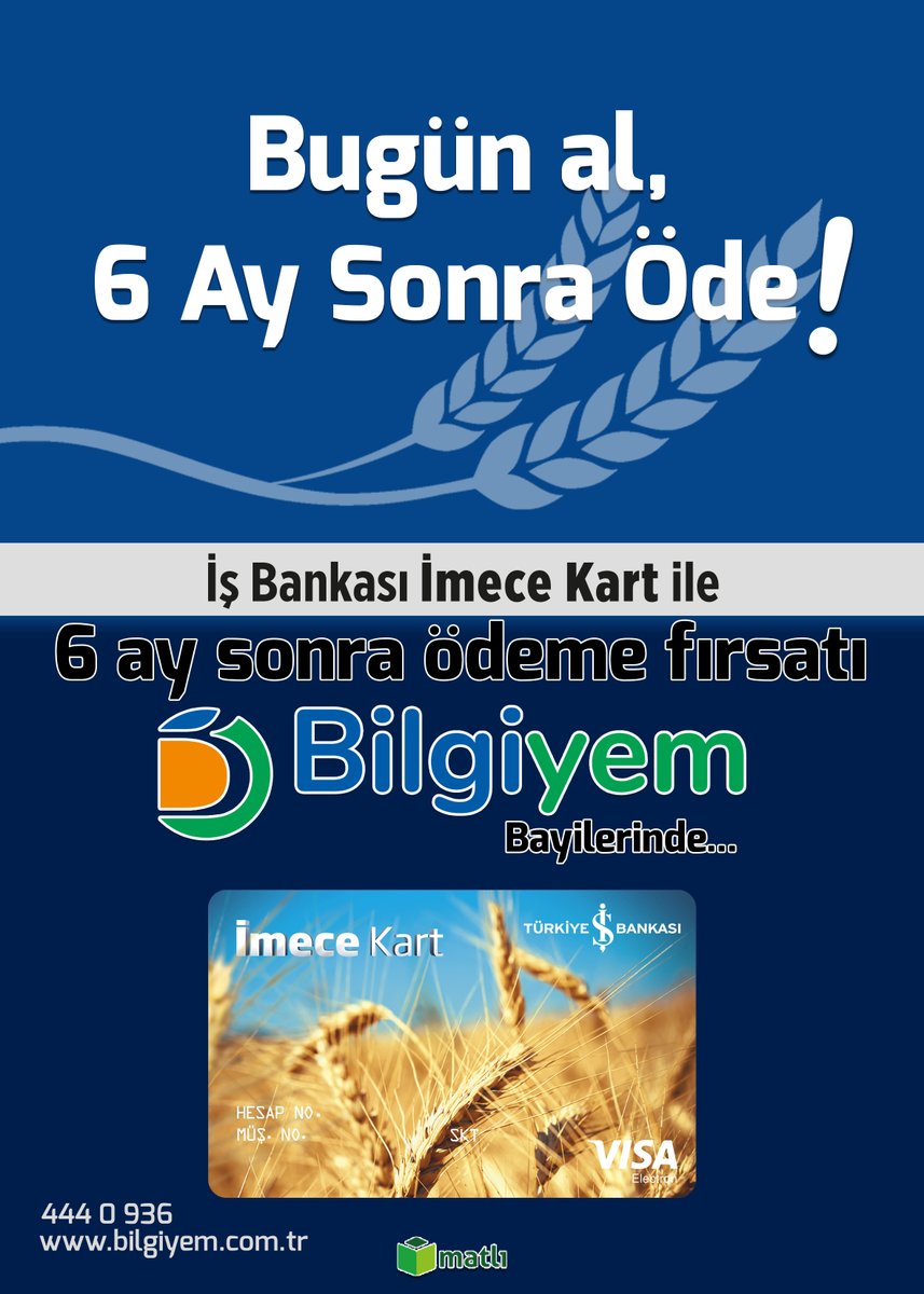 ⁣İş Bankası İmece Kart ile şimdi al 6 ay sonra öde!⠀
⠀
☎Danışma hattımız 444 0 936⠀
📱WhatsApp hattımız 0530 030 16 16⠀
🌐bilgiyem.com.tr⠀

#yem #bilgiyem #hayvancılık #sütyemi #besiyemi #kuzuyemi #buzağıyemi #kurudönemyemi