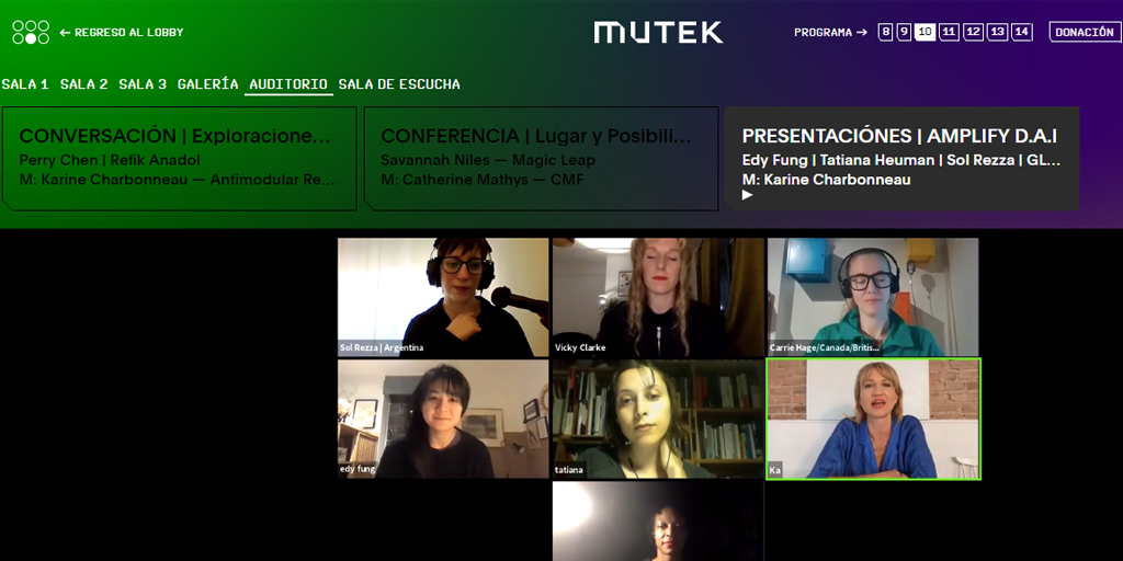 solrezza's tweet photo. You can ALREDY see yesterday's talk in the forum @MUTEK_Montreal  @solrezza, Edy Fung, @vickyclarke, @tatianaheuman, GLOR1A present their artistic practice.

to see it go to: https://t.co/oqRdr5tWQG SELECTION MUTEK FORUM

#mutek #mutekfestival  #AmplifyDAI https://t.co/5UMvJKwOCk