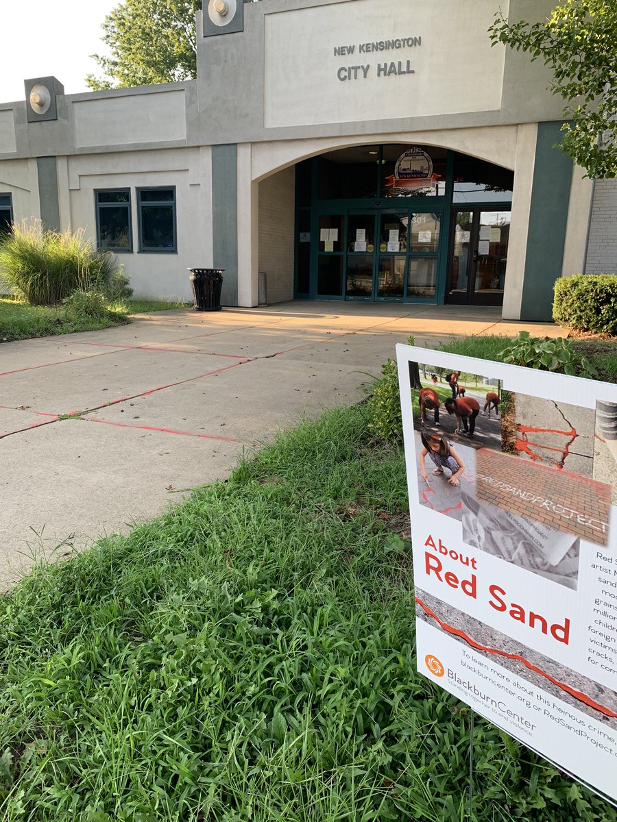 #redsandproject outside New Kensington Police Station!
