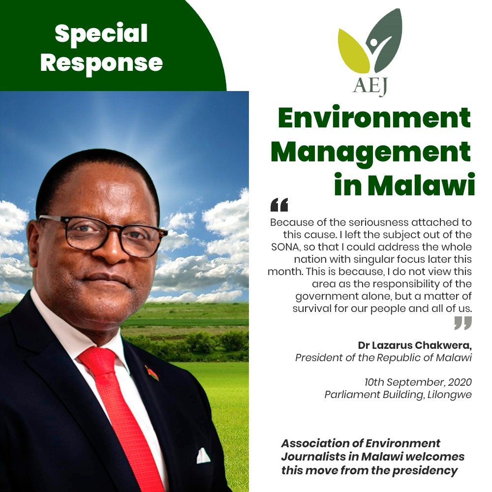 Indeed, environmental management needs a collective voice. It is our role and responsibility to make Malawi a better place. It begins with us. Bravo <a href="/LAZARUSCHAKWERA/">Dr. Lazarus Chakwera</a> indeed Malawi needs to be protected. <a href="/BakoloCharles/">Charles Bakolo</a> <a href="/aej_malawi/">AEJ Malawi</a> <a href="/undpmalawi/">UNDP Malawi</a> <a href="/malatamathews/">Mr. Green</a>