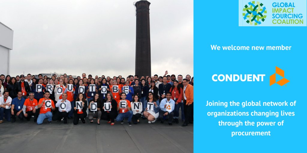 GISCnews's tweet photo. We are delighted to welcome @Conduent to the GISC as our newest member! Conduent delivers mission-critical services and solutions on behalf of businesses and governments while seeking to positively impact people and economies globally. #impactsourcing #SDG8 @GISCnews https://t.co/pzubnTYjjD
