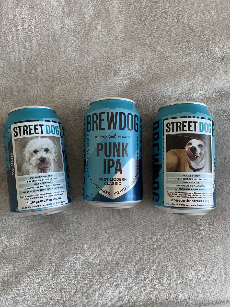 NathanApollo's tweet image. Thanks @BrewDog for sending out my crate of Street Dog... I don’t have much money but I hope buying these drinks helps a little towards their welfare...... and cheers @rickygervais for promoting this amazing cause.