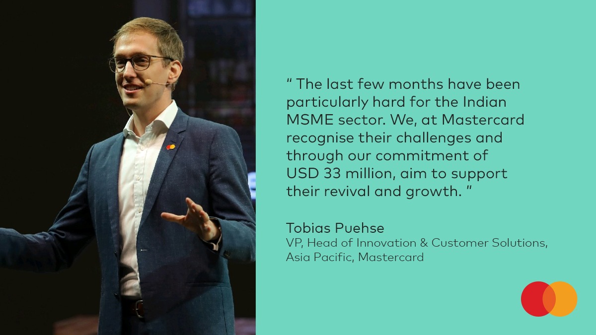 mastercardindia's tweet photo. Highlighting the role of #Fintech in rebooting Indian #MSMEs, @TobiasPuehse, VP, Head of Innovation &amp; Customer Solutions, AP, #Mastercard, talks about how Mastercard is helping merchants go online in response to changing spending behavior of consumers.

@livemint #PivotOrPerish https://t.co/0O159vEWv3