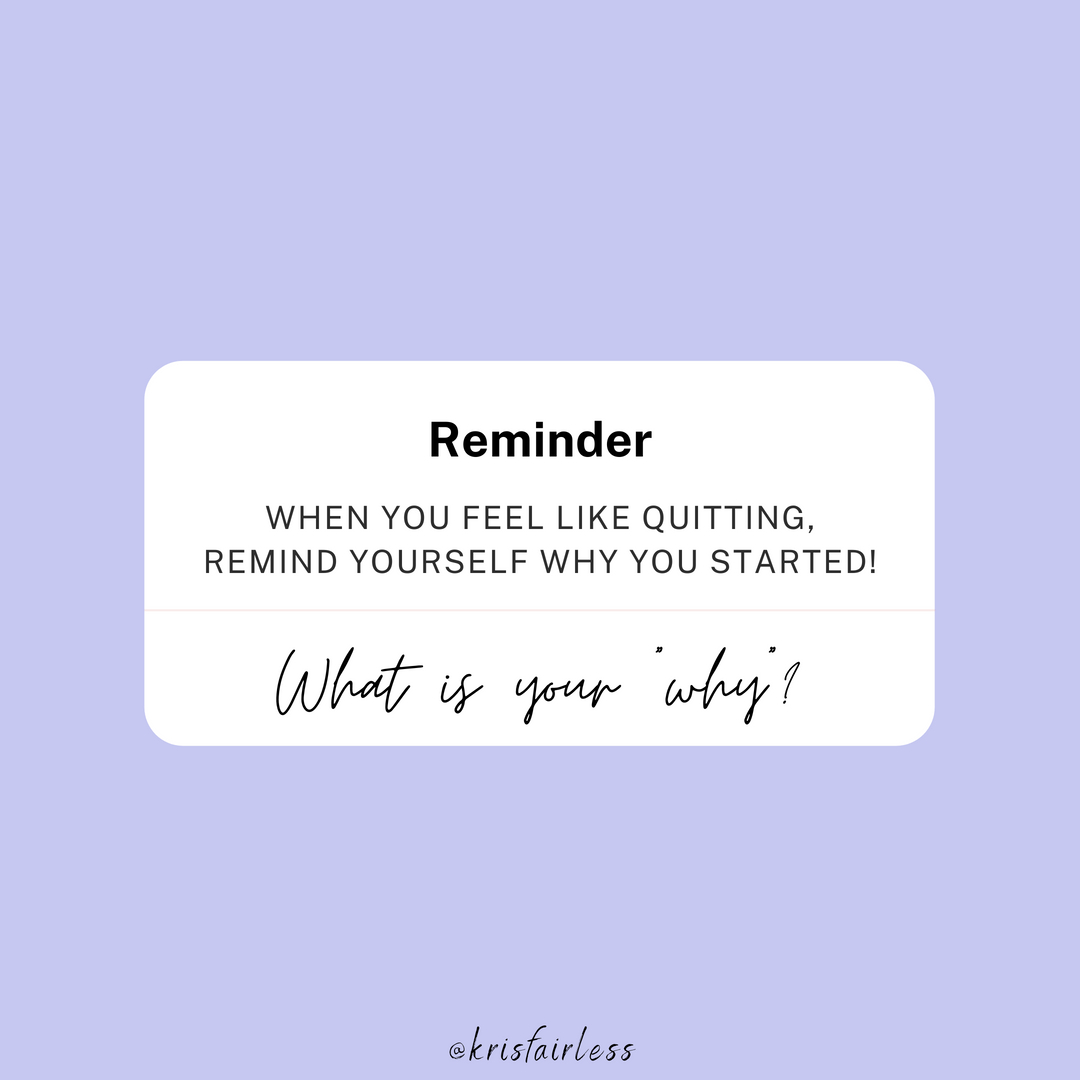 Have you ever felt like quitting? Just throwing in the towel and giving up? We've all had those days... But what we do in those moments defines us and makes us stronger. 

If you feel like quitting, chances are, something made you feel discouraged. Identify that trigger, then cou