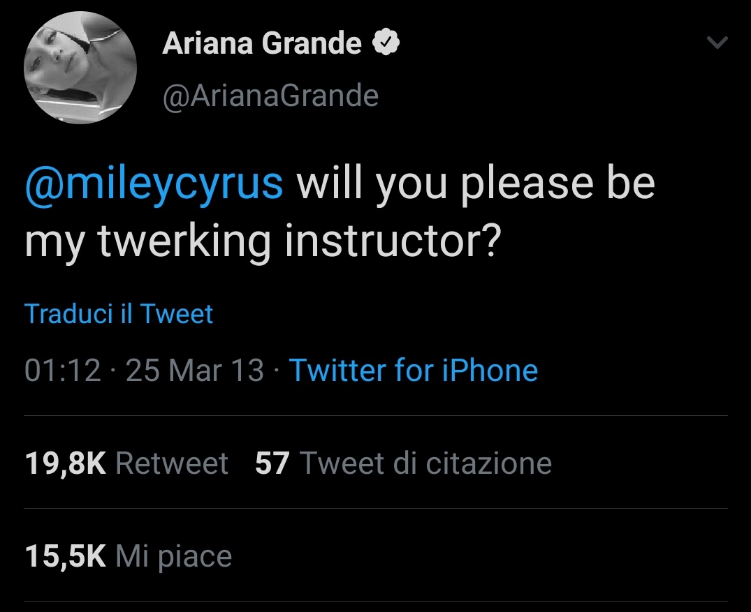 Ariana asking to Miley to be her twerking instructor