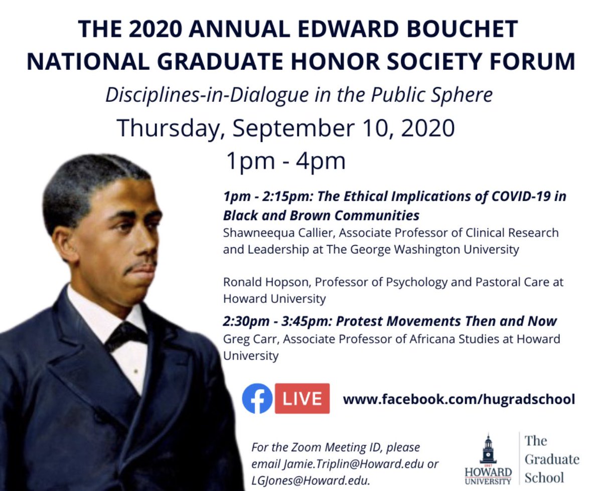 It’s not too late to register! If you’d like to attend today’s discussions via Zoom, email jamie.triplin@howard.edu for the info. #COVID19 #BlackLivesMatter #HowardU