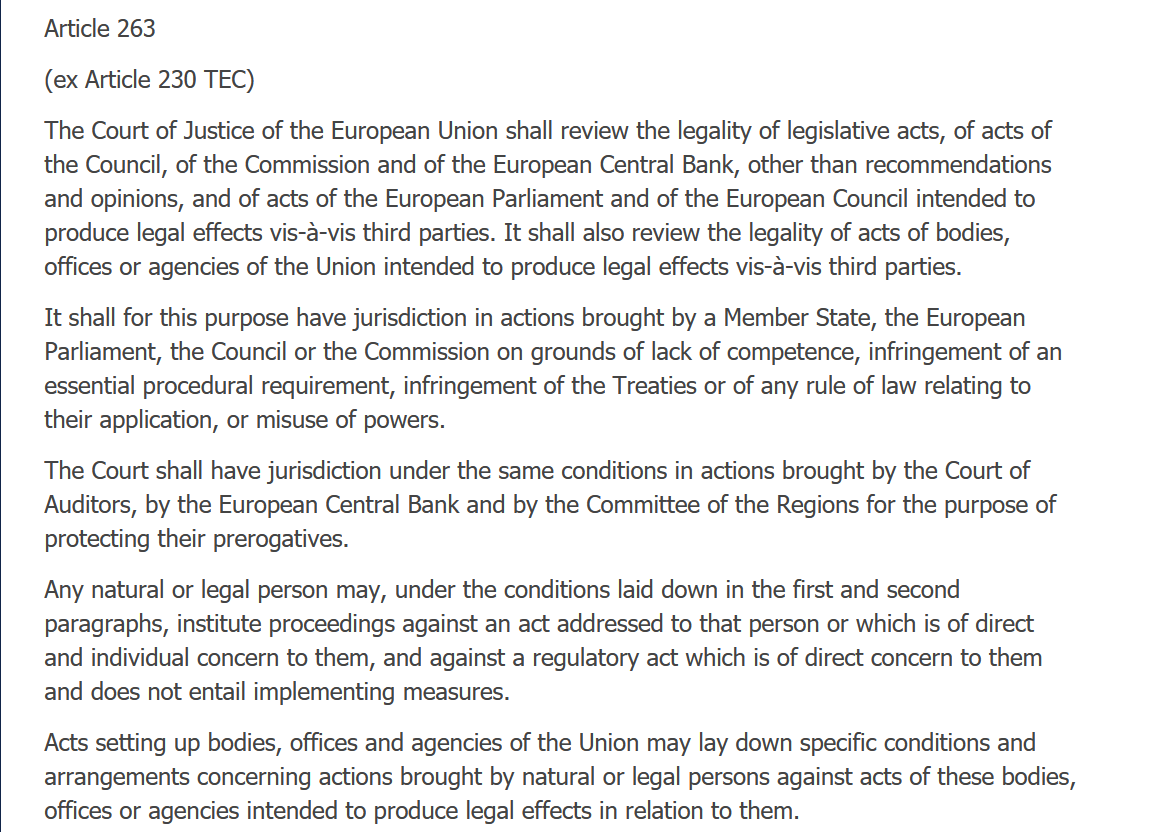 The decision that appointed a new AG (and, seemingly implicitly, dismissed her) did not come from "bodies, offices or agencies of the Union" but from the governments of the Member States. This would then make it fall outside the reach of judicial review pursuant to TFEU 263. 2/