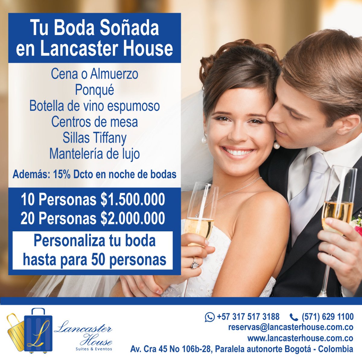 LancasterHouse's tweet photo. Aprovecha! Celebra tu boda hasta 50 invitados en Lancaster House Suites
Pregunta por nuestros planes desde $1.500.000
#bodapara50 #LancasterHouse #Casate #MiMatrimonio #MiBoda #LaVidaSigue #Bogota #CasateEnBogota #MiMatri #MiraEsto https://t.co/4gOkw4onZp