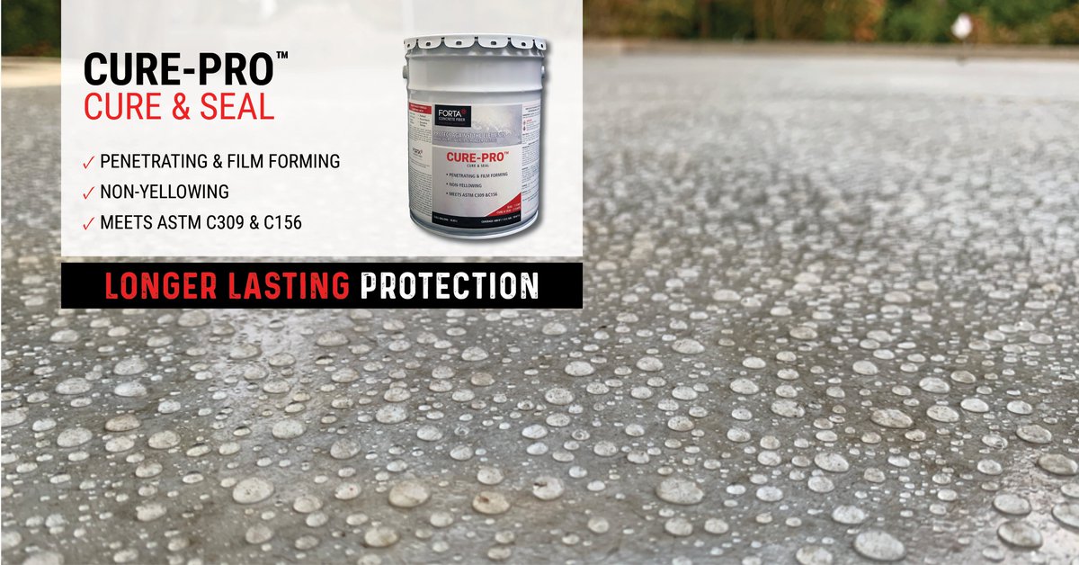 FORTA_FERRO's tweet photo. Don't let your #concrete project go unprotected!
#CUREPRO offers longer lasting protection against weathering, de-icing, and driveway chemical staining.
Learn more at https://t.co/AGqK84XZ7D https://t.co/BXvNC60jAd
