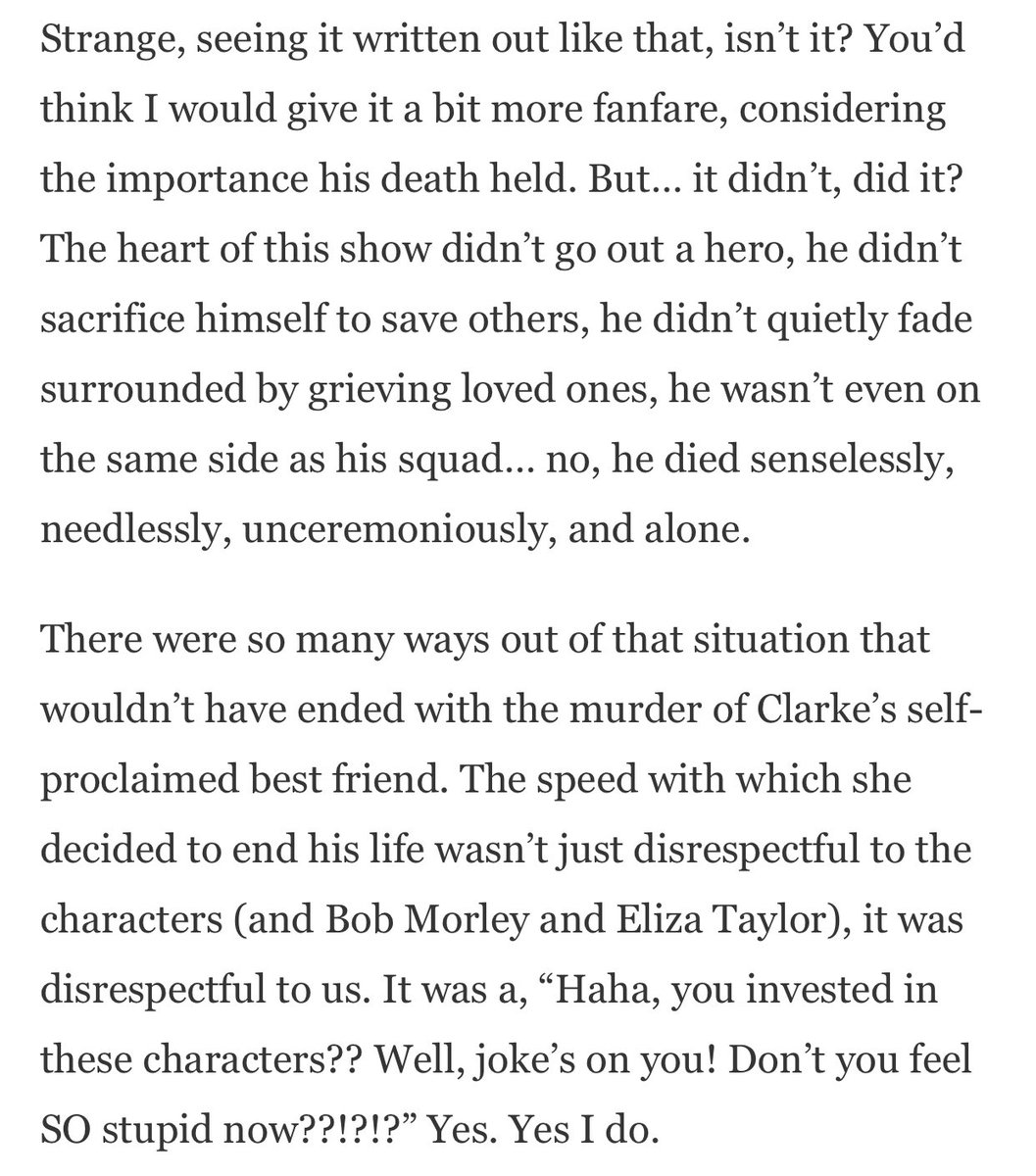 BelizaBuzz's tweet photo. 📰 NEWS | Bellamy’s (ridiculous) death was mentioned in @ToniMaggio’s photo recap of the episode 

Read the whole recap here: https://t.co/vURJKMe2sA #BellamyBlakeDeservedBetter #bellarke https://t.co/bzSPxfYrpW