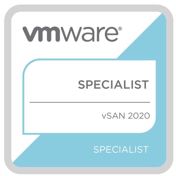 Another goal achieved, I became #VMware vSAN Specialist! 🥳