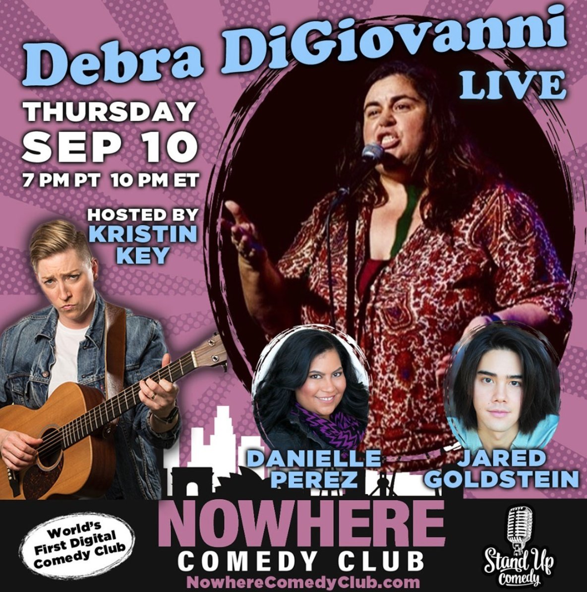thecomedybureau's tweet photo. #correctionscorner: you'll want to catch @DebraDiGiovanni @nowherecomedy tonight w/@divadelux @heyjaredhey @thekristinkey https://t.co/PJGES6tSPK