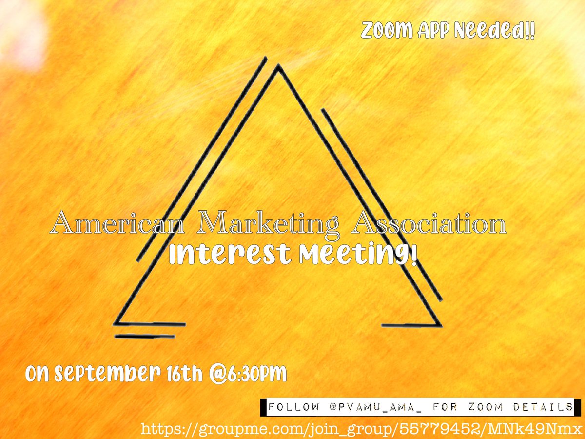 pvu_ama's tweet photo. The Interest Meeting will be next Wednesday at 6:30pm on zoom! We will discuss a number of things mainly about how we will be running the organization during this pandemic. Be safe! Thank you 
(PS. ALL majors welcomed!!) https://t.co/an0WWDTCLR