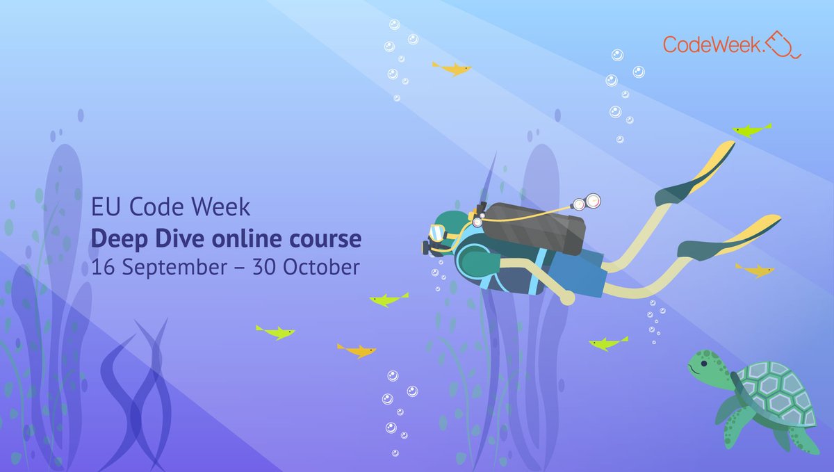 LiaTerzidou's tweet image. Κάντε εγγραφή στο @CodeWeekEU  #MOOC-Ξεκινά 16/09/20
✅ Αποκτήστε δωρεάν πρόσβαση σε καινοτόμες πηγές σε 29 γλώσσες
✅ Λάβετε μέρος σε μια από τις μεγαλύτερες πρωτοβουλίες στην Ευρώπη, όπου πέρυσι
συμμετείχαν 4.2Μ άνθρωποι παγκοσμίως #EUCodeWeekMOOC 👉https: //bit.ly/DEEPDIVE2020