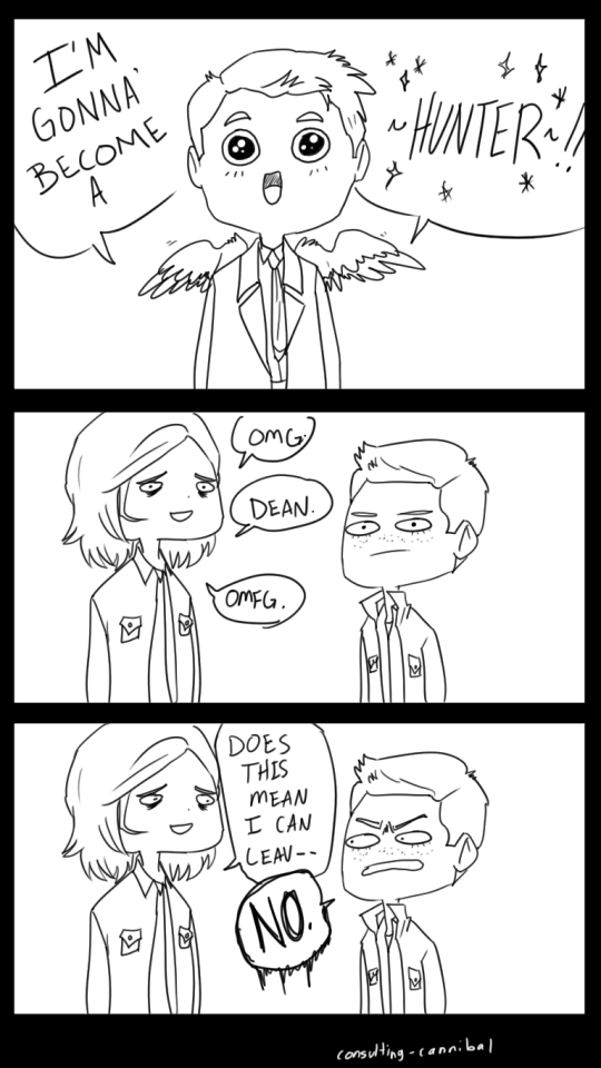  #ThankYouSupernatural big thread incoming!!about 10 years ago, i started making goofy little spn comics. to think i've had *any* influence on the absolute beast of a creation that is  #Supernatural is far beyond my own average comprehension of like, being a person and time