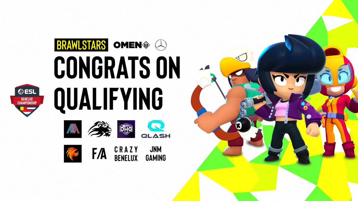 We have our 8⃣ participants for the ESL Benelux Championship Brawl Stars Group Stage! Congrats to the teams and good luck!