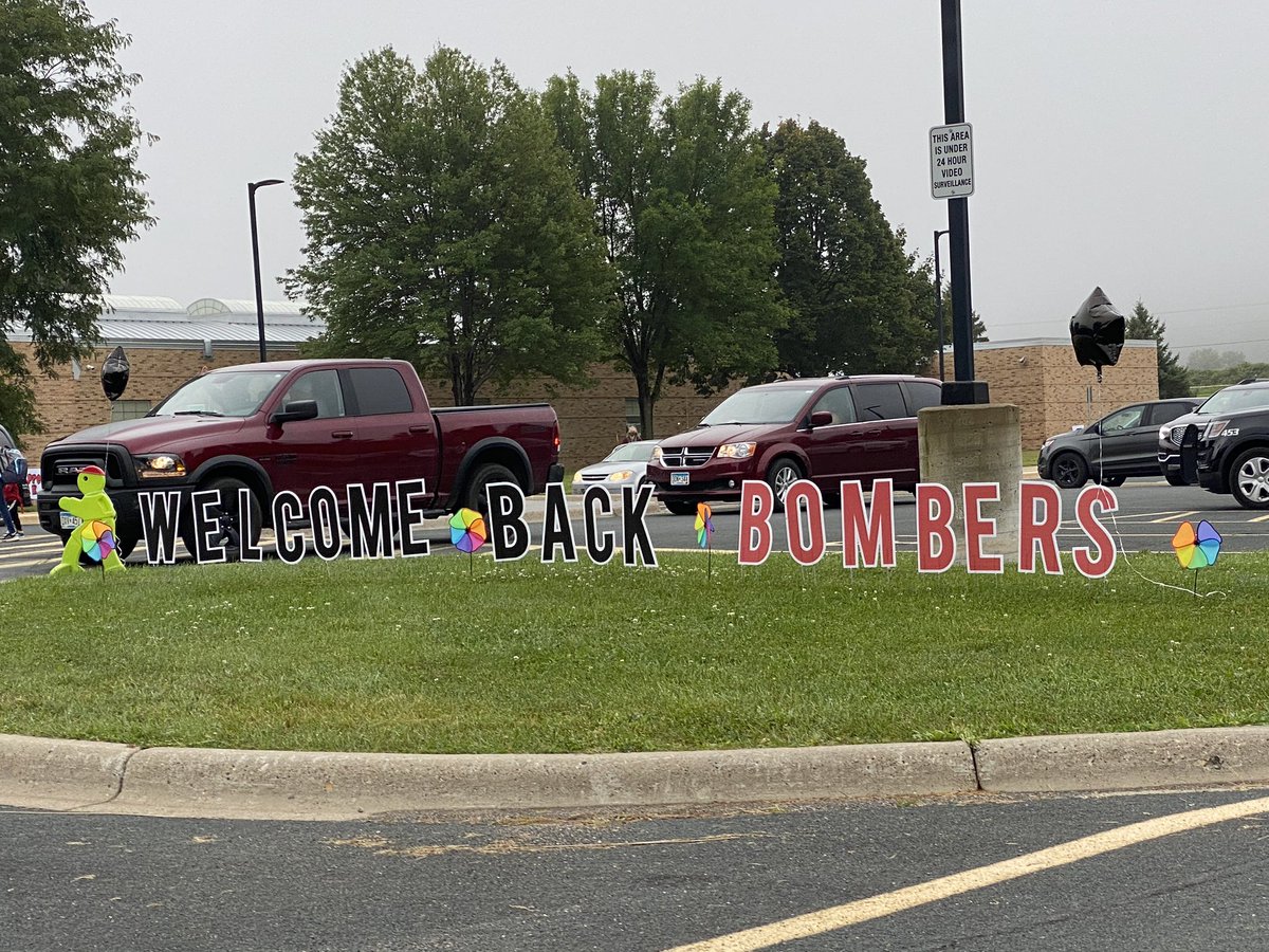 FallsPto's tweet photo. Welcome back Bombers to your 2020-2021 school year #WeGotThis https://t.co/PnFK10HaiU